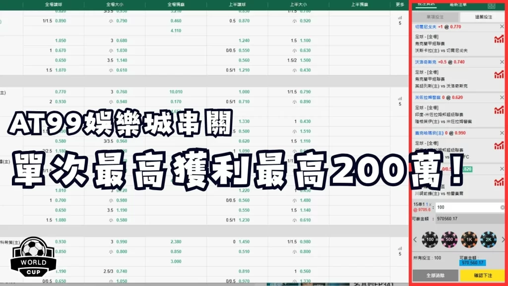 AT99世足串關