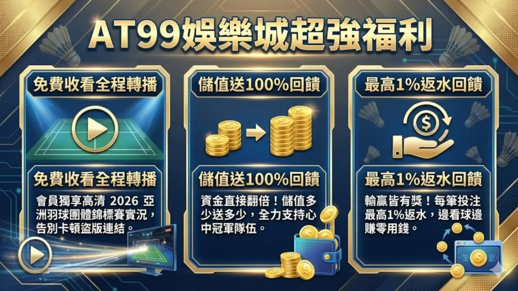 AT99 2026羽球亞錦賽直播