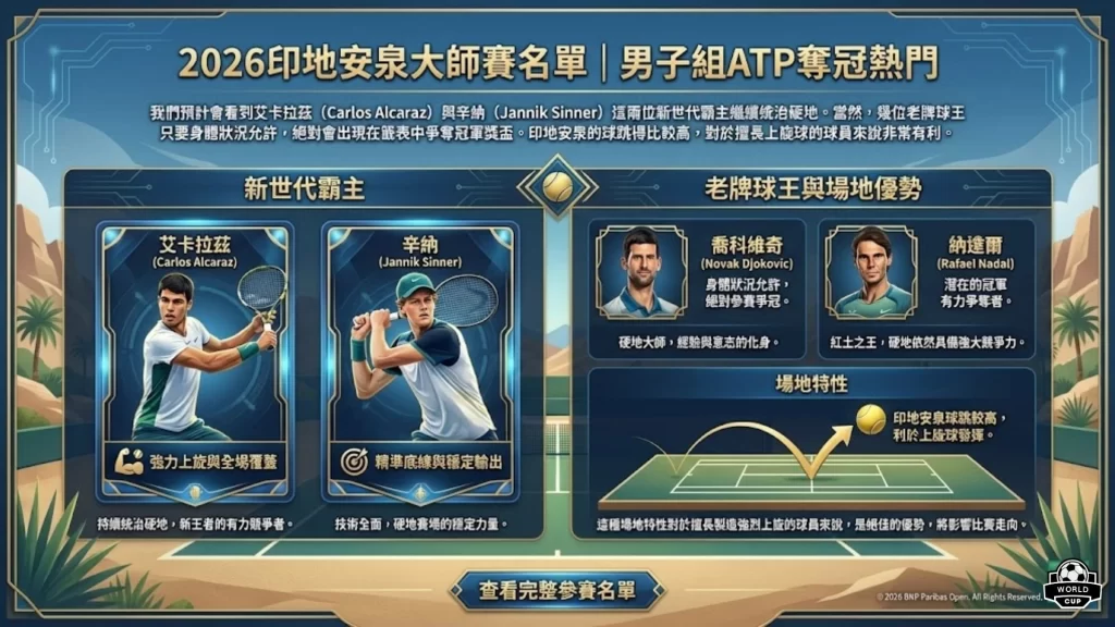 2026印地安泉大師賽名單