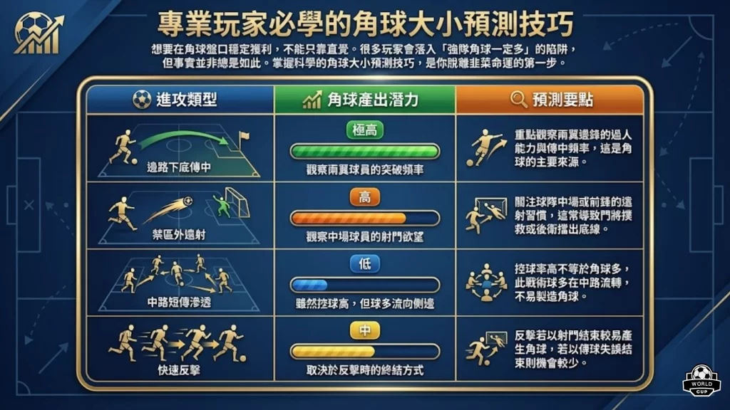 角球大小預測技巧