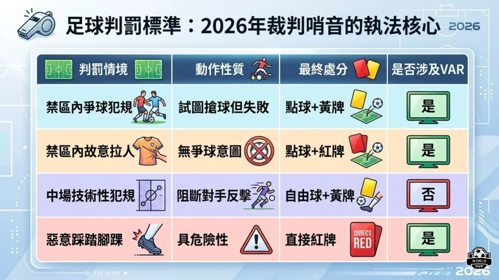 足球判罰標準